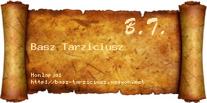 Basz Tarziciusz névjegykártya